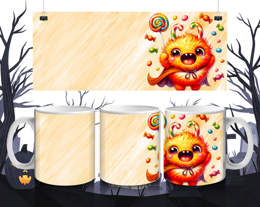 Süße Monster Tasse – Kawaii Halloween & Herbst Design, Geschenkidee für Kinder  Erwachsene, Kaffee-  Teetasse, Spülmaschinenfest