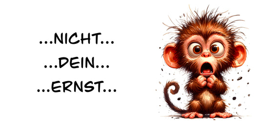 Freche Affen-Tasse mit Spruch – Lustiger Becher für gute Laune – Perfekt als Geschenk oder für den Schreibtisch
