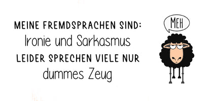 Schaftasse Ironie & Sarkasmus für Kaffeefans!