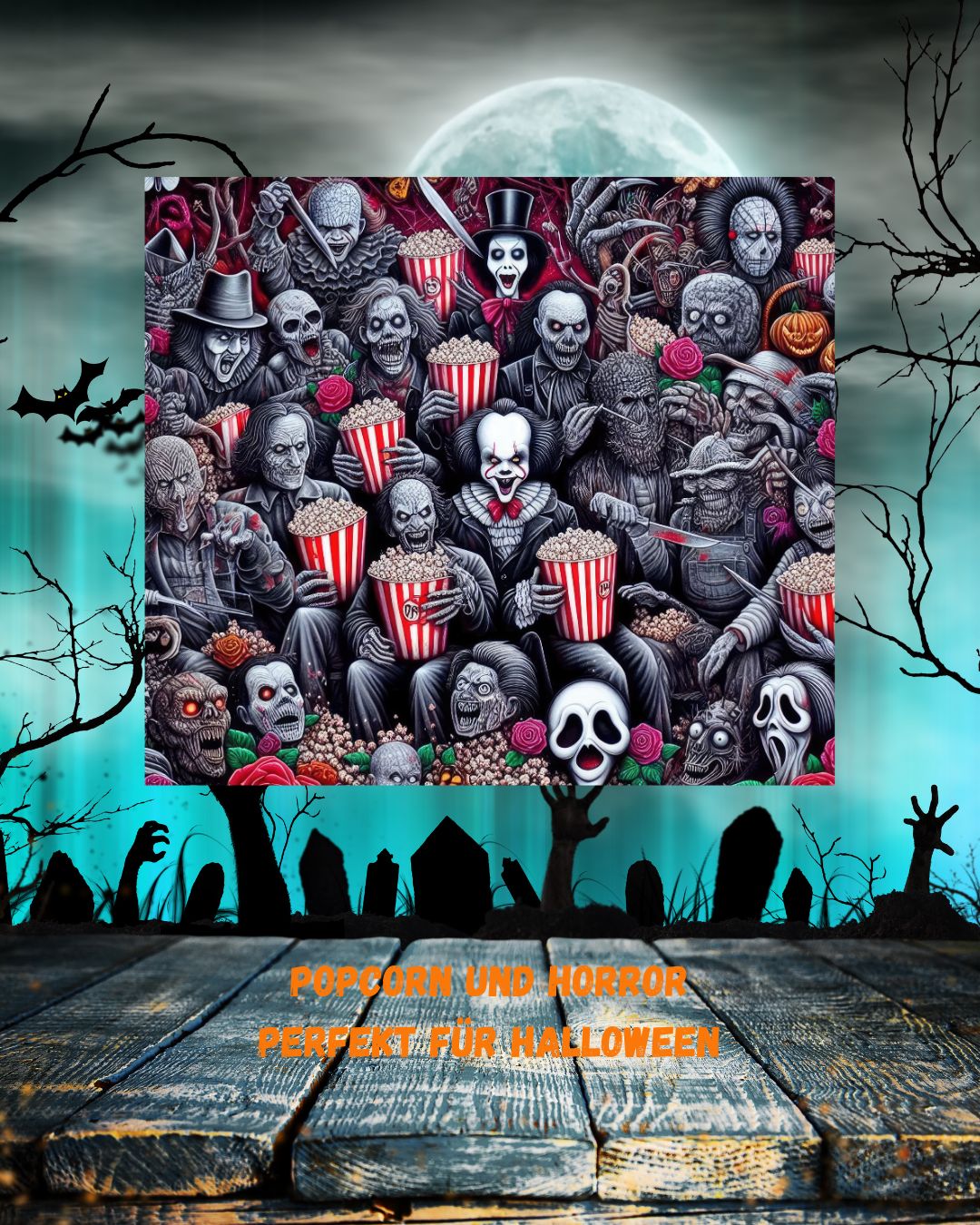 Halloween Tumbler mit Horrorfiguren – ES, Ghostface & mehr | Grusel Becher für Horror-Fans