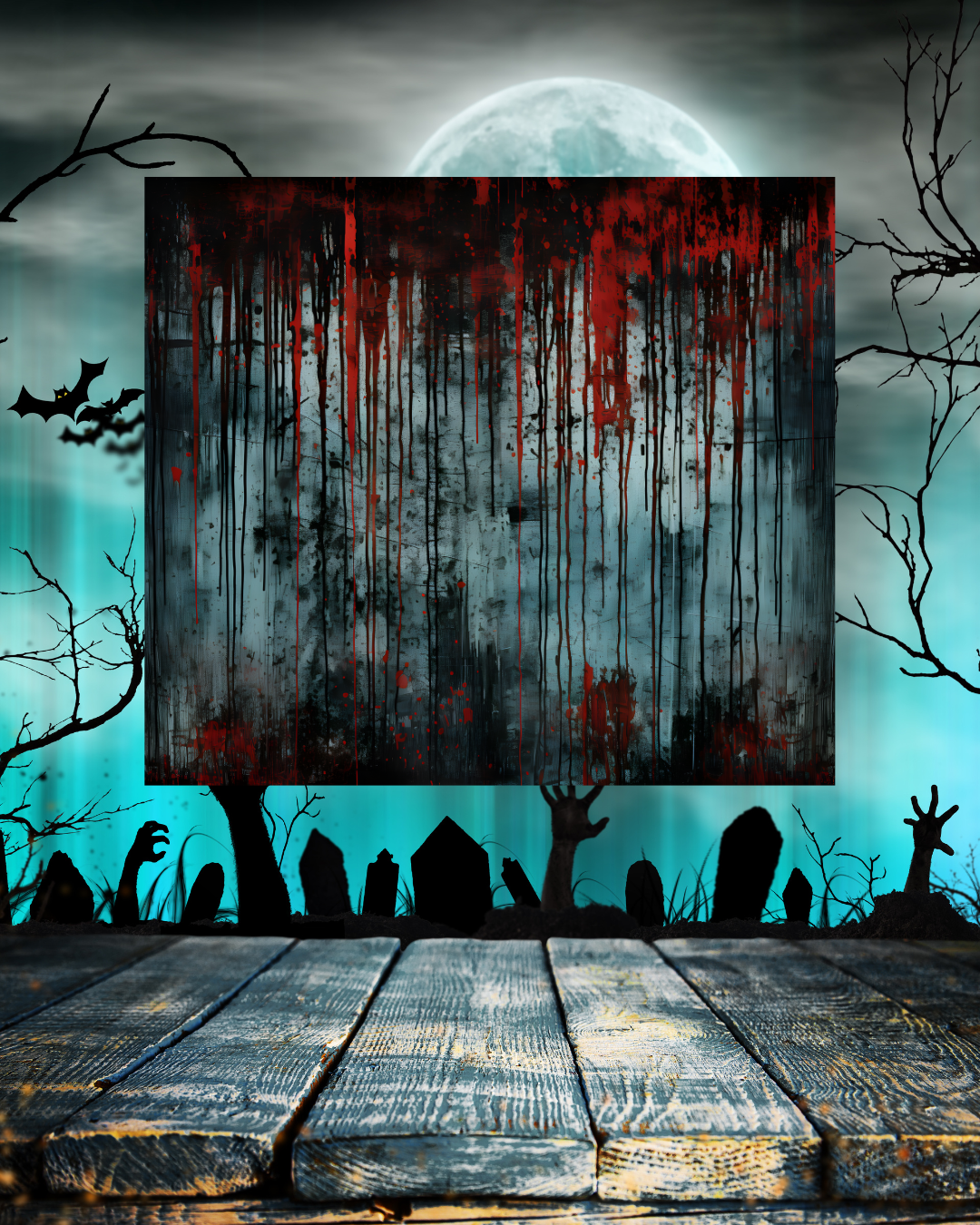 Halloween Tumbler „Blutige Wand“ – Gruseliges Design für unvergessliche Party-Momente