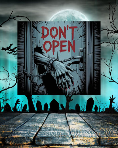 Halloween Tumbler „Don’t Open“ – Auslaufsicherer Thermobecher mit schaurigem Design