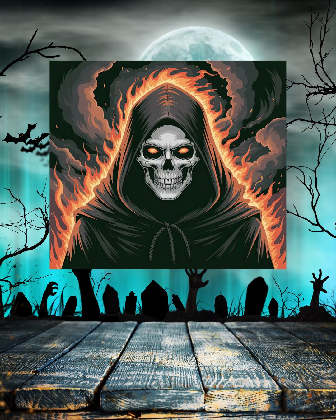 Halloween Tumbler „GrimReaper“ – Düstere Eleganz trifft praktische Funktionalität