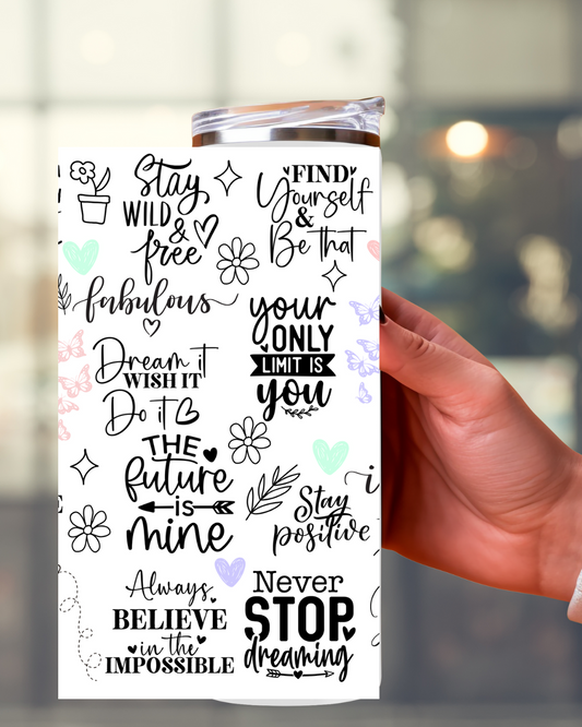 Quotes Tumbler „Sprüche“ – Funktionalität trifft inspirierende Botschaften