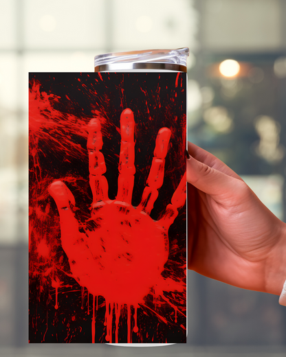 Halloween Tumbler - Blutverlaufene Hand