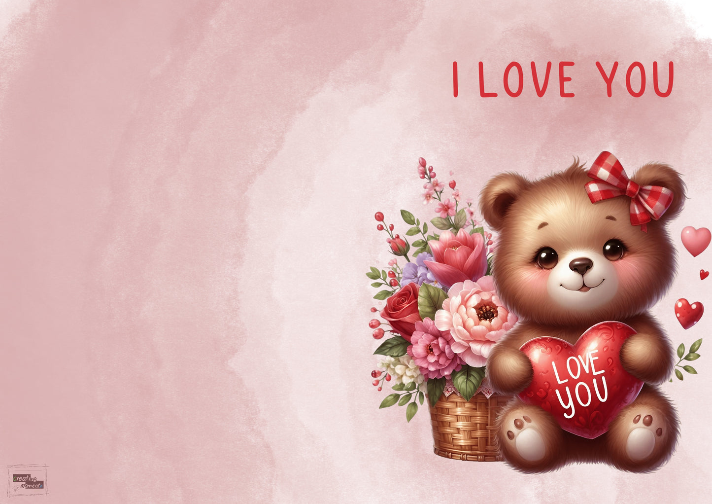 Valentinskarte Eule zum Ausdrucken | Süße Liebeskarte mit Herz & Blumen | Romantische PDF Valentinskarte | Digitaler Download